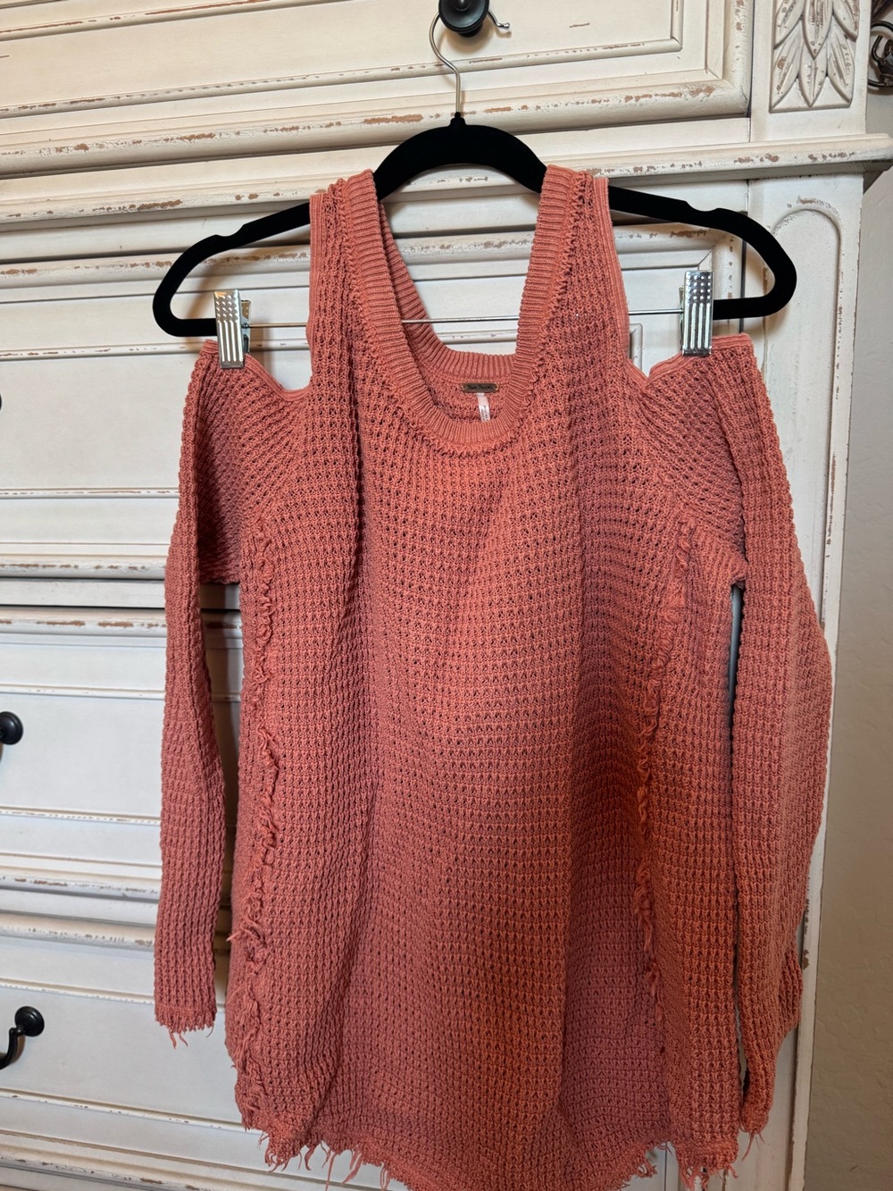 Free People Cold-Shoulder Knit Sweater Tunic in Sunrise Sunset